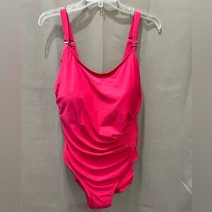 Bright Pink Calvin Klein One Piece Bathing Suit